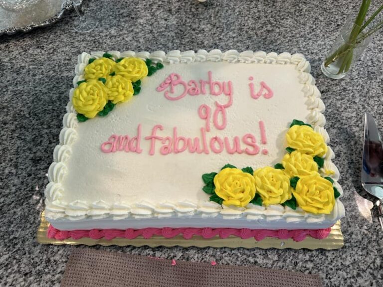 2024 05 11 Barb 90th Birthday Cake