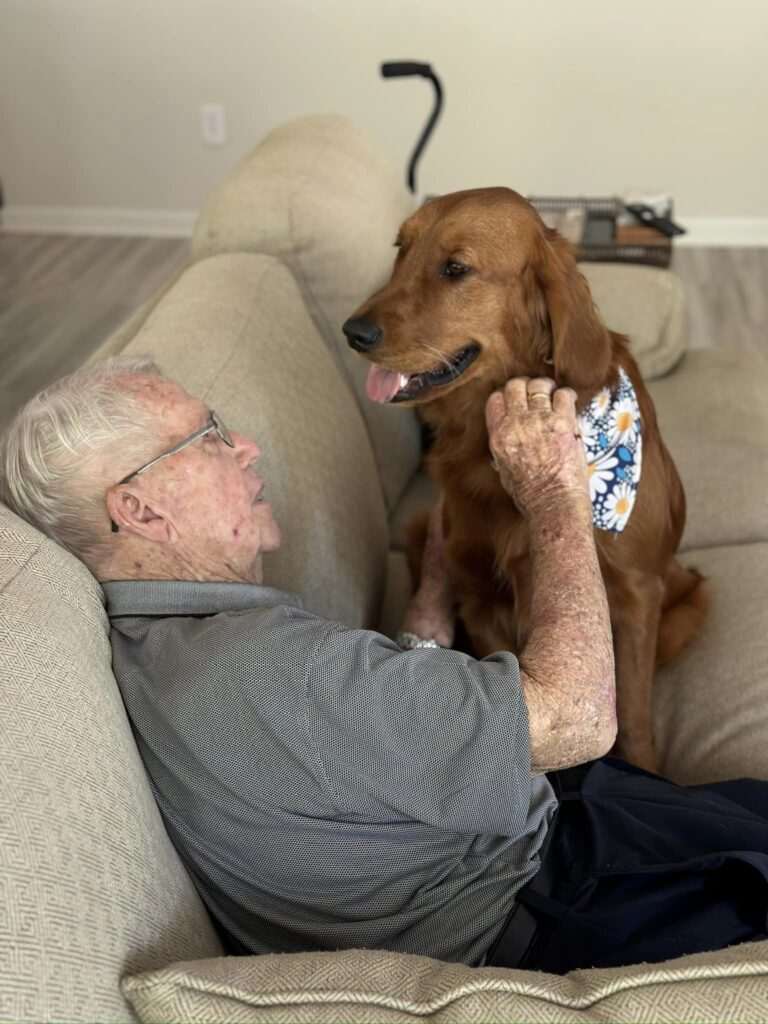2024 06 10 Riley Grandpa scratches