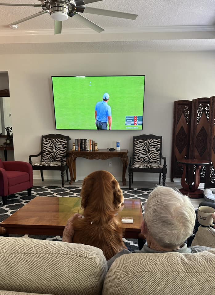 2024 06 10 Riley Grandpa watching golf
